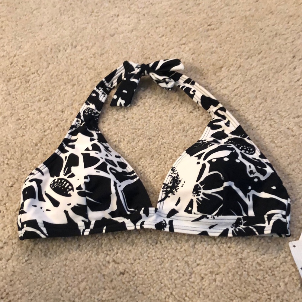 Black & White Print Bikini Top